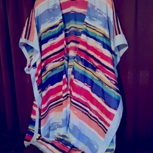 Multi-color stripe cardigan